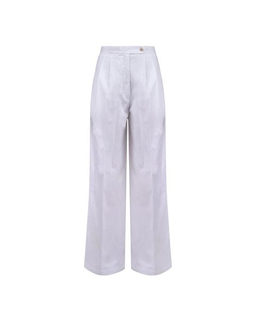 Semicouture Purple Wide Trousers