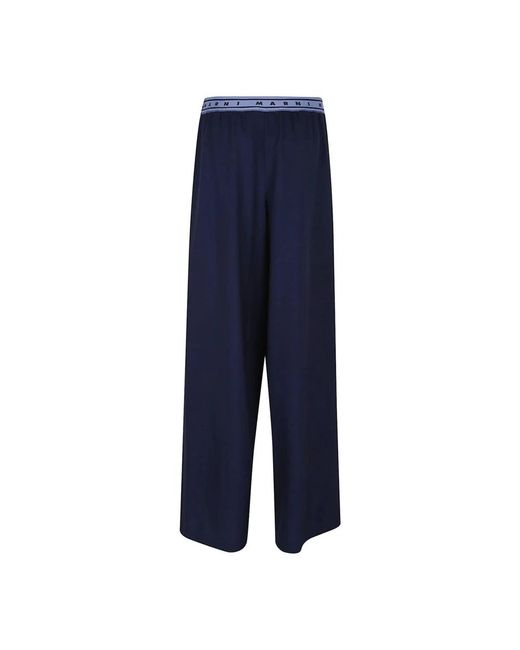Marni Wide Trousers in het Blue