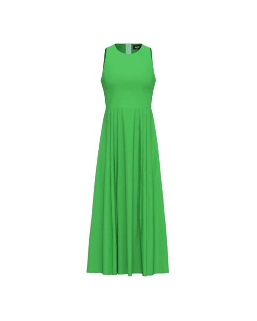 Vestido elegante sin mangas de algodón verde Marella de color Green