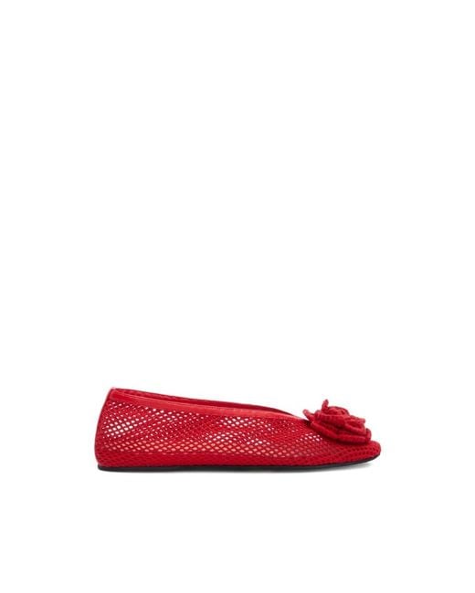 Ganni Red Ballerinas