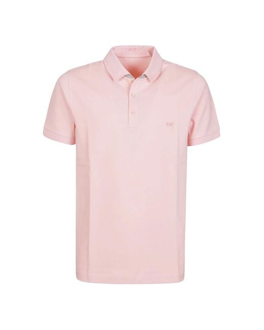 Fay Pink Polo Shirts for men