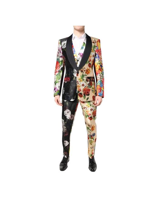 Dolce & Gabbana Black Single Breasted Suits for men