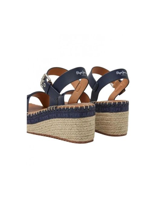 Pepe Jeans Blue Wedges
