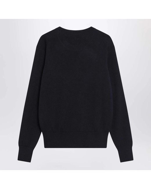AMI Blue Round-Neck Knitwear for men