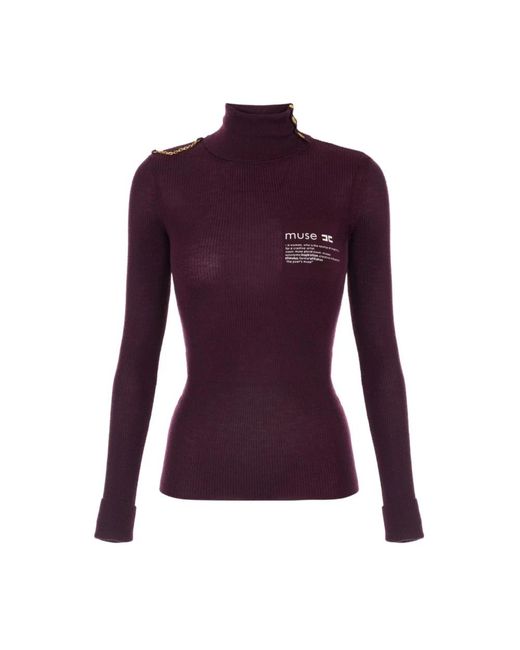 Elisabetta Franchi Turtlenecks in het Purple