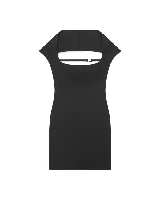 HELIOT EMIL Black Schulterfreies Viskosekleid Mit Metallverzierung