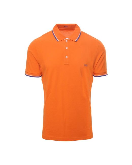 Fay Orange Polo Shirts for men