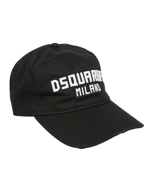 DSquared² Accessoires ,Zwart ,Katoen Baseball Cap in het Black voor heren