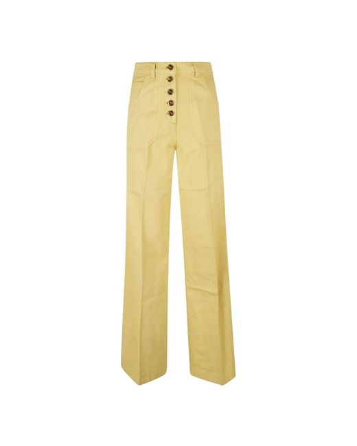 Etro Yellow Wide Jeans