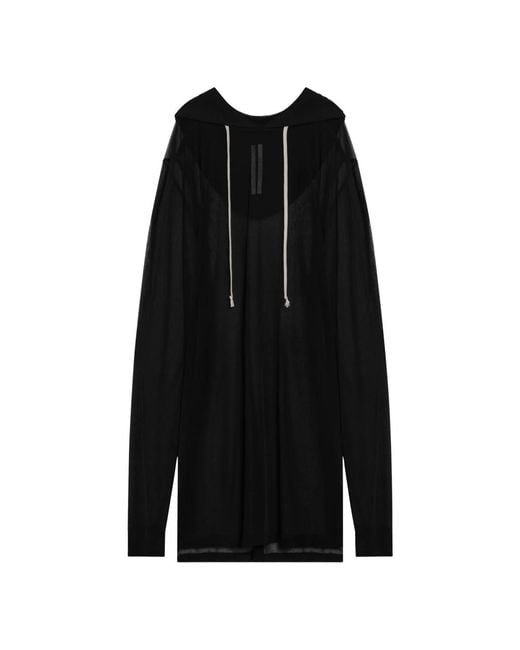 パーカー・フーディ Rick Owens Semi-Transparent Black Hoodie Rick Owens Semi-Transparent Hoodie For in Black for Men | Lyst