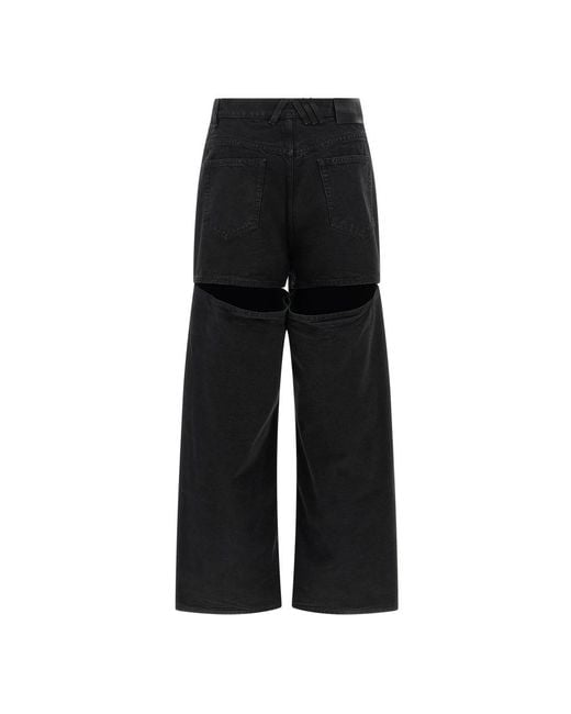 Wide Jeans The Attico de color Black