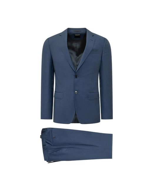 Zegna Single Breasted Suits in het Blue voor heren