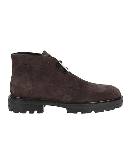 Hogan Brown Lace-Up Boots for men