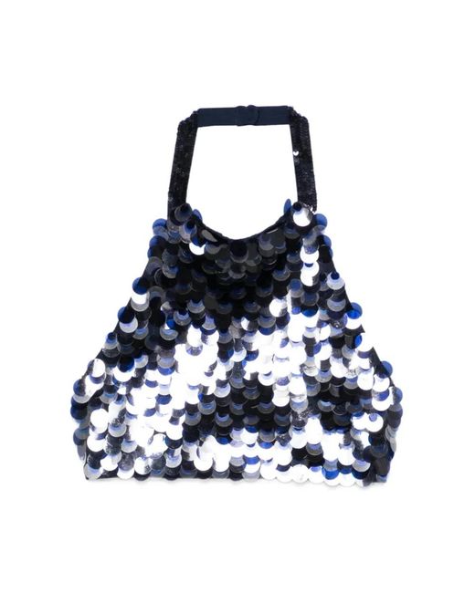 P.A.R.O.S.H. Blue Sleeveless Tops