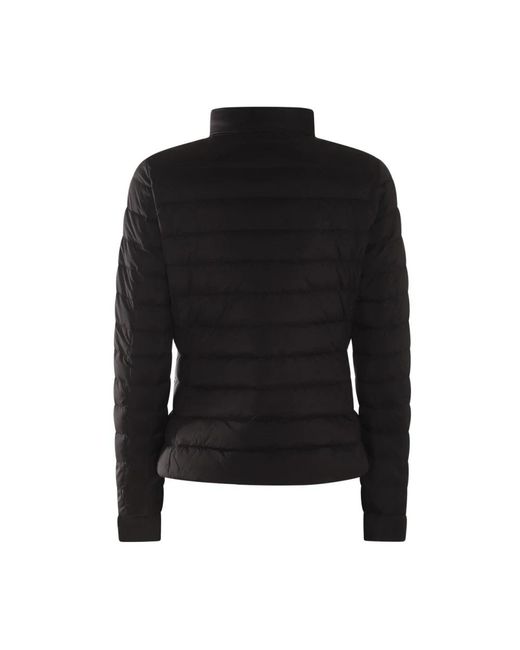 Moorer Jassen ,Zwart ,Nylon Zwarte Nylon Donsjas Dubbele-Borst in het Black