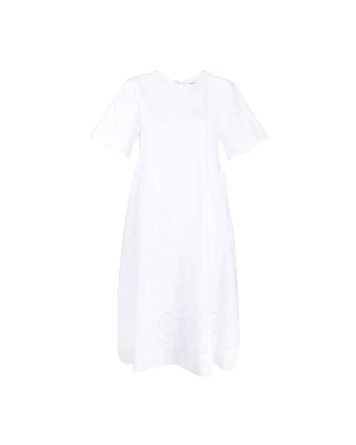 P.A.R.O.S.H. White Midi Dresses