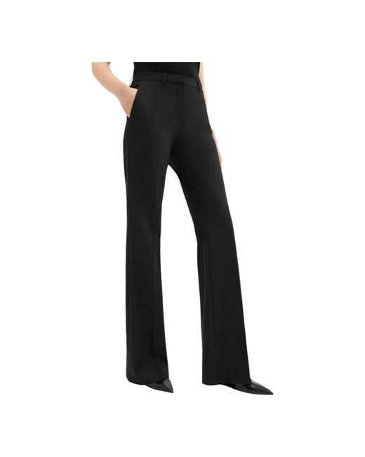 Theory Black Wide Trousers