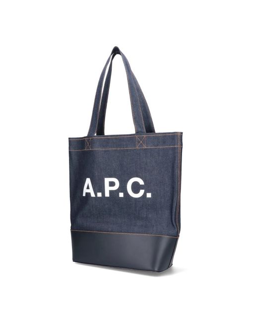 A.P.C. Blue Shopping Bags for men