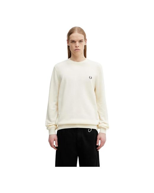Fred Perry Sweatshirts in het White voor heren
