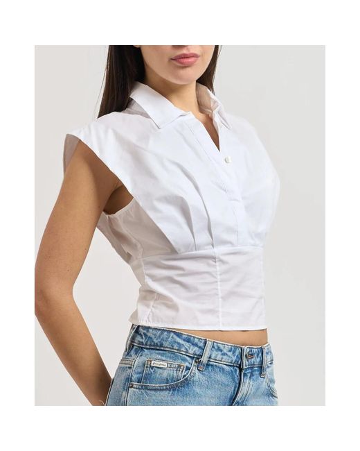 Guess Cherry Mouwloze Top in het Blue