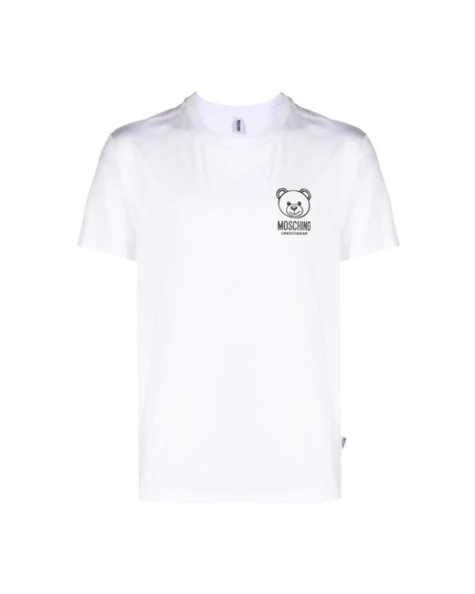 Moschino White Weiße t-shirts und polos