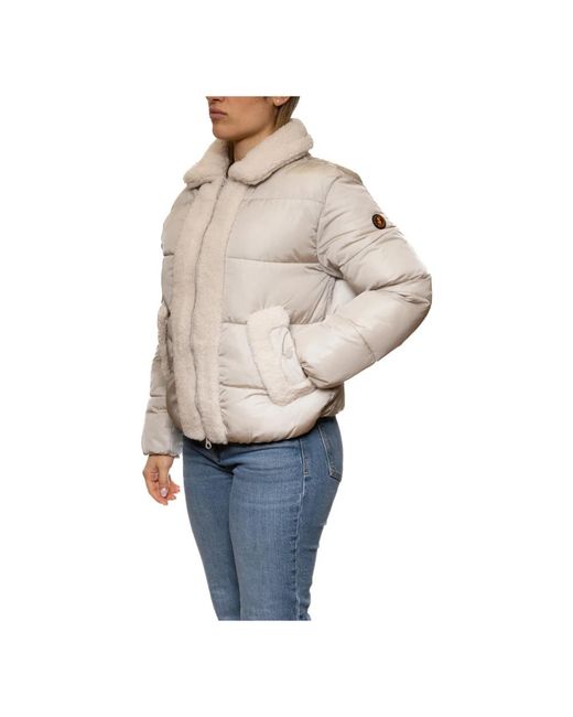 Save The Duck Honey Puffer Jacket in het Gray