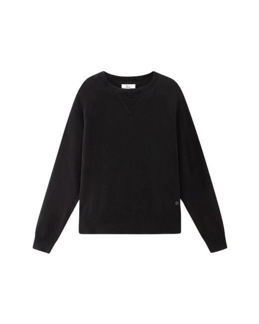 Woolrich Turtleneck Sweater In Wool Blend Black