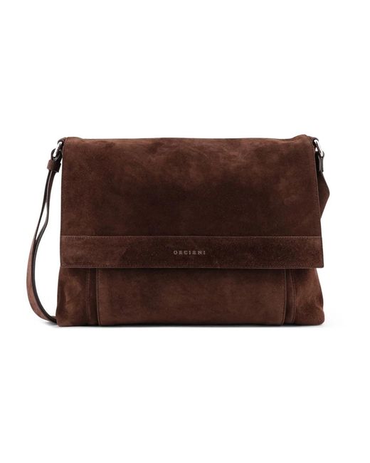 Orciani Brown Cross Body Messenger for men