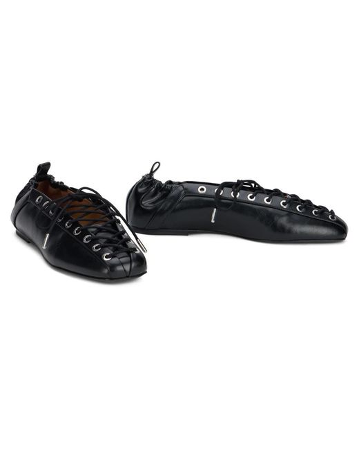 Ganni Black Ballerinas