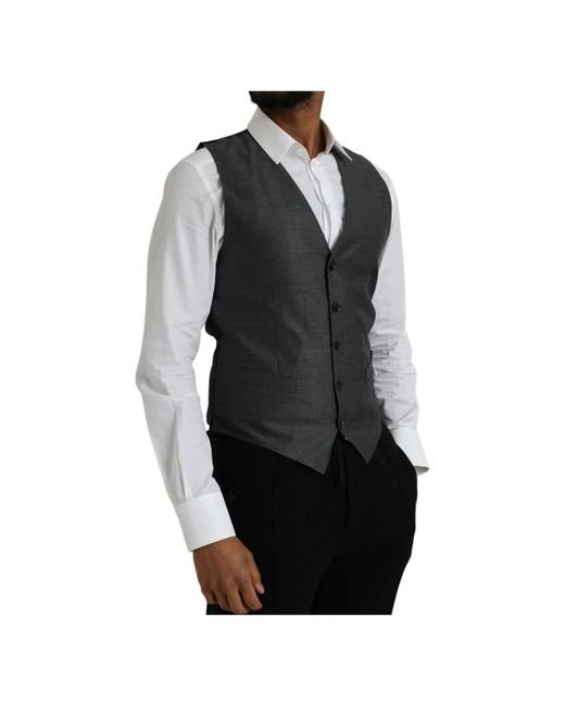 Suit Vests di Dolce & Gabbana in Black da Uomo