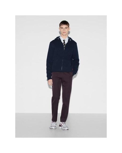 Gucci Wendbare Blaue Wollpulloverjacke in Blue für Herren
