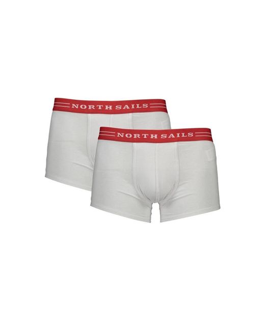 North Sails Ondergoed ,Wit ,Katoen Witte Katoenen Boxer Briefs in het White voor heren
