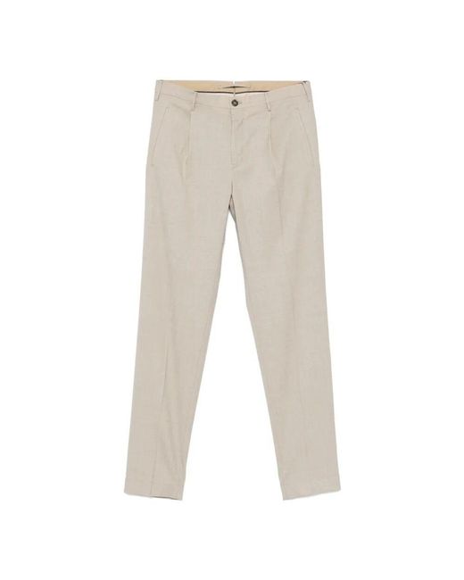 Incotex Hose Mit Verdecktem Verschluss in Natural für Herren