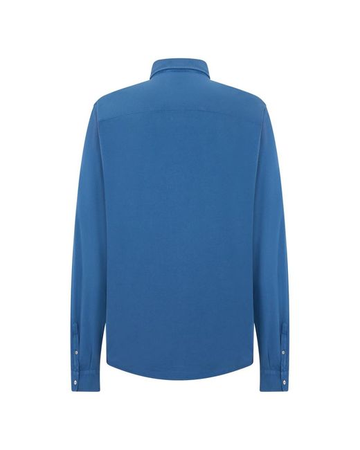 Fedeli Blue Casual Shirts for men