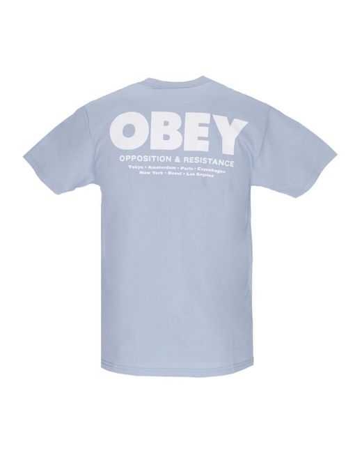 Obey Klassisches widerstands-t-shirt in Blue für Herren