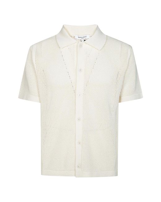 Maison Kitsuné Camicia Mm in het White voor heren