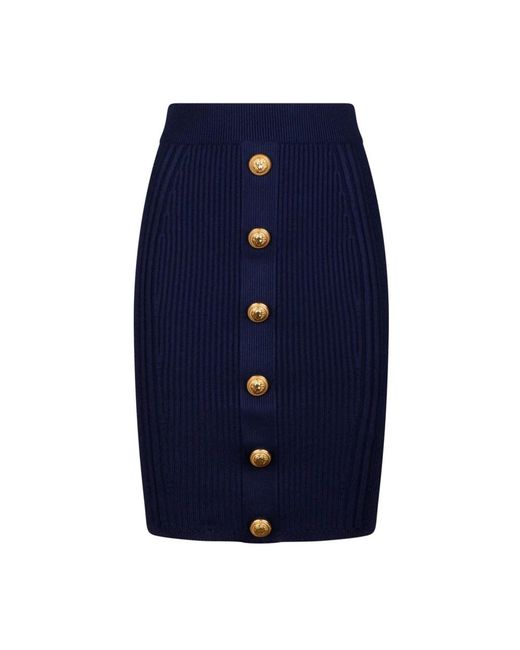 Balmain Blue Short Skirts