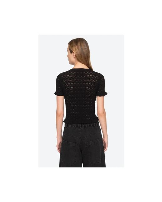 Sea Round-Neck Knitwear in het Black