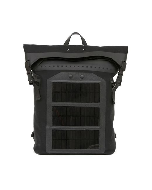 Maison Margiela Black Schwarzer solarpanel-rucksack
