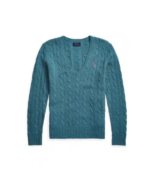 V-Neck Knitwear Polo Ralph Lauren en coloris Blue