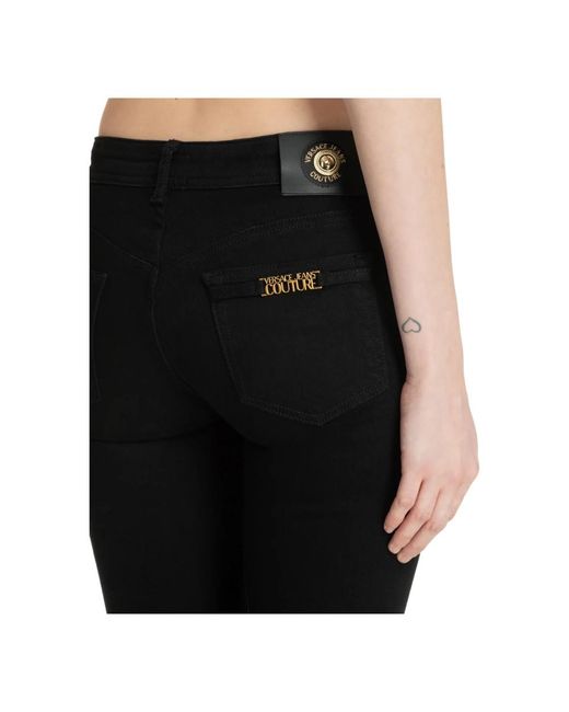 Versace Black Kurze jeans mit logo-details