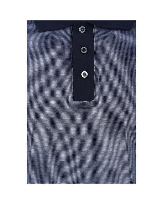 Moorer Tops ,Blauw ,Blauwe T-Shirts En Polos in het Blue voor heren