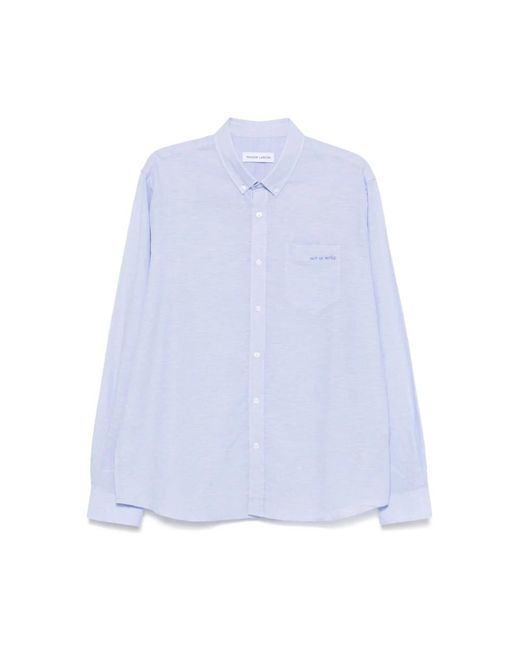 Maison Labiche Hellblaues Button-Down Hemd in Blue für Herren