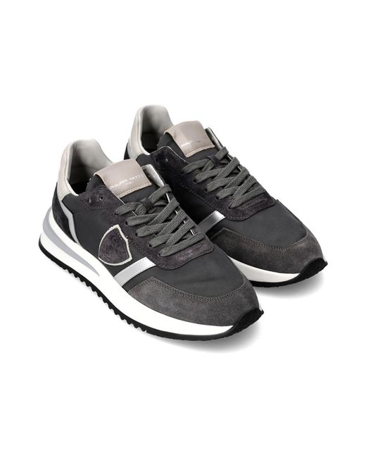 Philippe Model Schoenen ,Zwart ,Katoen Sneakers Tropez 2.1 Running in het Black