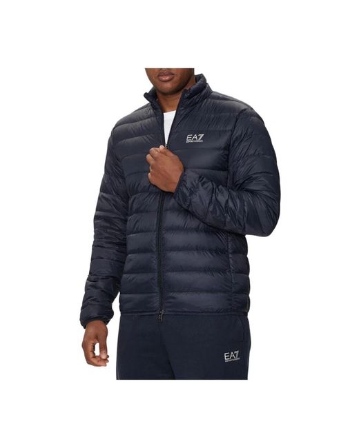 EA7 Blue Down Jackets for men