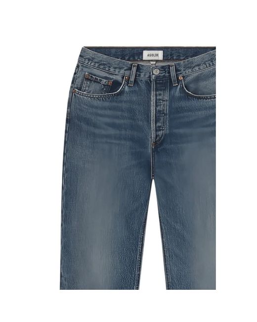 Agolde Blue Straight Jeans