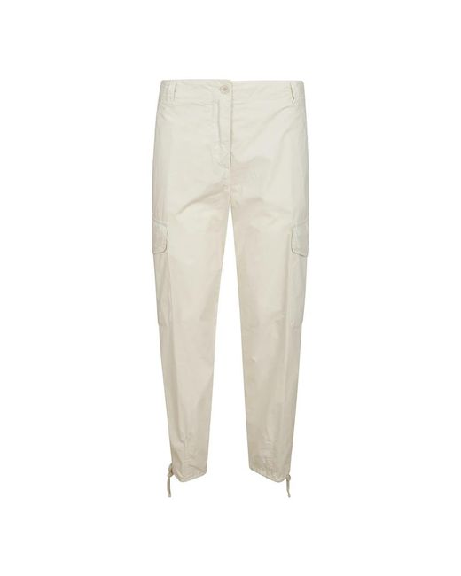 Pantalones de algodón blanco con bolsillos Aspesi de color Natural