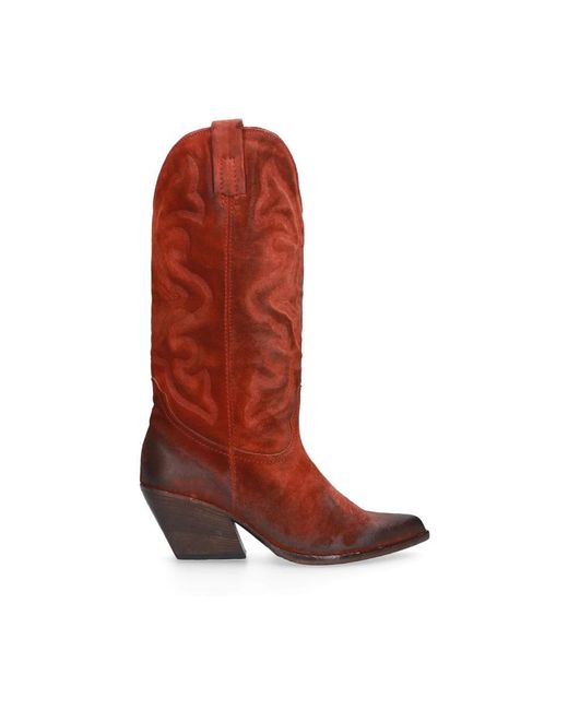 Elena Iachi Red Cowboy Boots