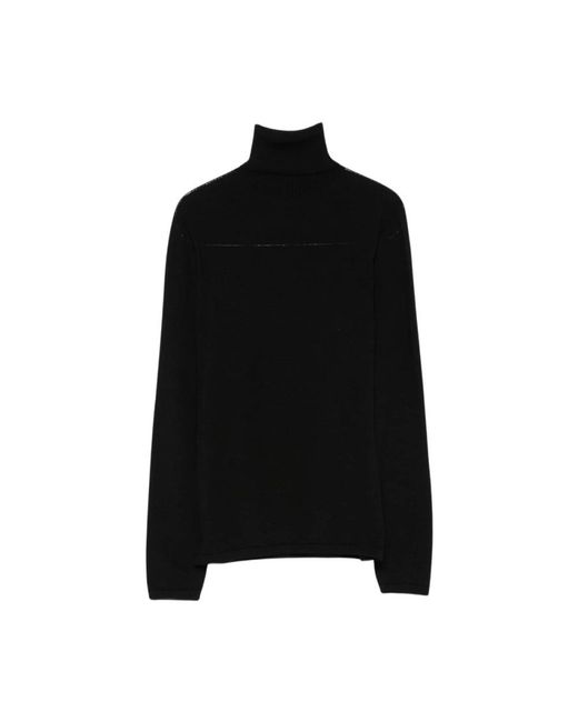 D.exterior Black Turtlenecks