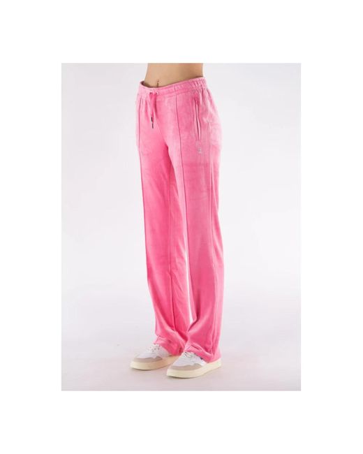 Juicy Couture Straight Trousers in het Pink